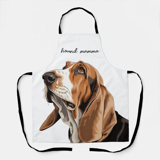 Tablier Amateurs de Hound Tan Black et White Basset (Recto)