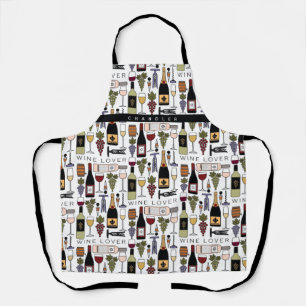 Tablier Amateurs de vin Bouteilles, verres et accessoires