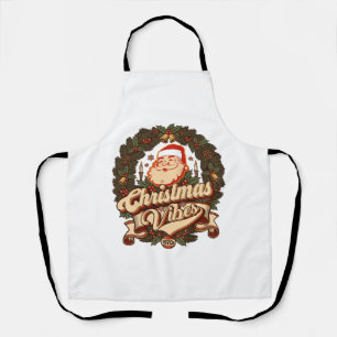 Tablier Ambiance de Noël Couronne de Claus de Père Noël Cl