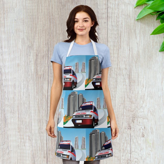 Tablier Ambulance d'urgence dans Cityscape Secourt Médical (Créateur téléchargé)