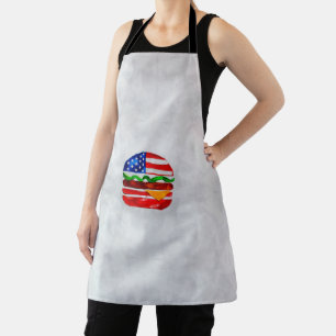 Tablier America Burger (Peinture Blanche No. 1)