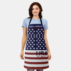 Tablier America Drapeau américain Motif américain