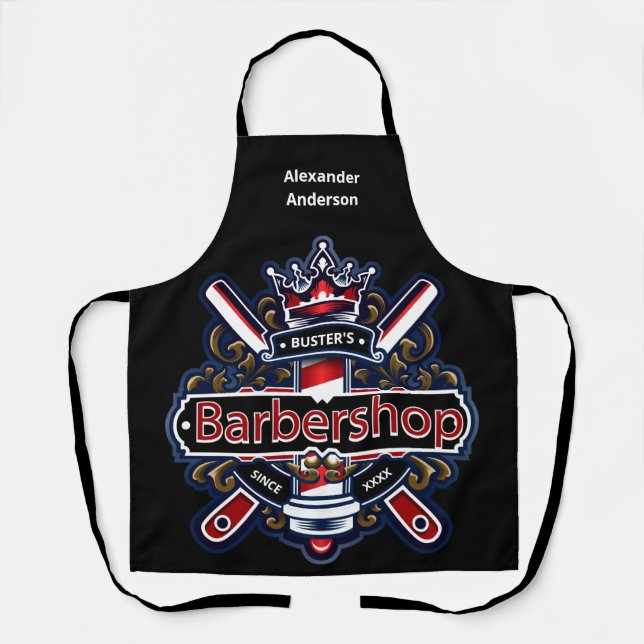 Tablier American Barber Personnalise (Recto)