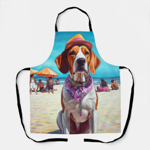 Tablier American English Foxhound on Beach, cadeau d'été