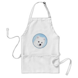 Tablier American Eskimo Dog Painting - Original Dog Art