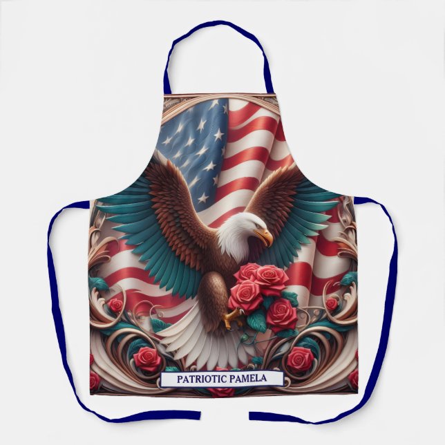 Tablier American Flag Patriotic Bald Eagle (Recto)