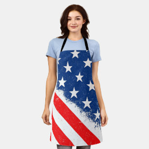 Tablier American Flag Shirt USA Patriotique Star Stripes