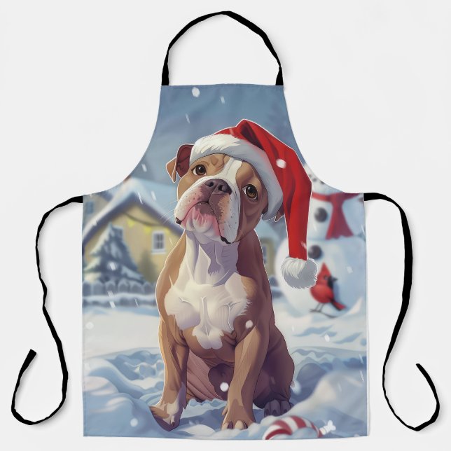 Tablier American Staffordshire Winter Wonderland Noël (Recto)