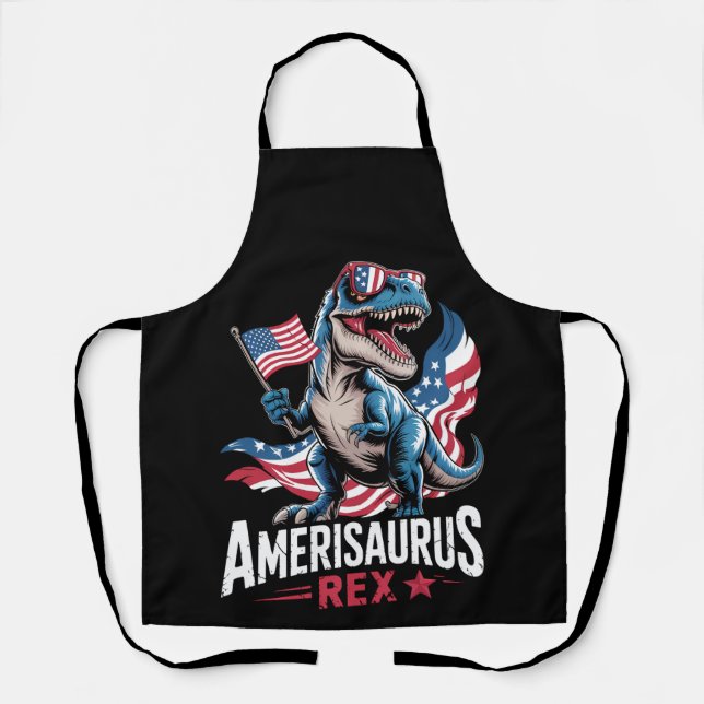 Tablier Amerisaurus T Rex Dinosaure 4 Juillet États-Unis A (Recto)