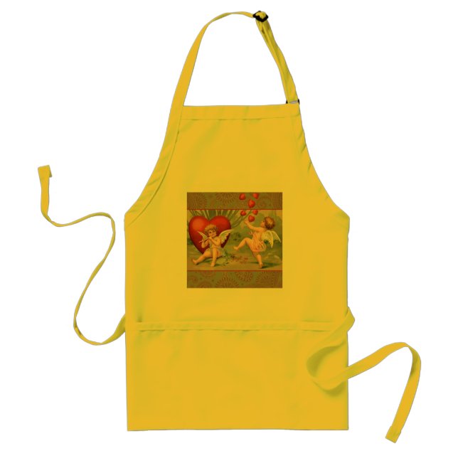 Tablier Amour Cupidons Antique Vintage Saint-Valentin (Devant)