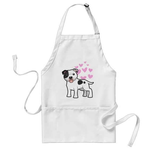 Tablier Amour de bull-terrier du Staffordshire (Devant)