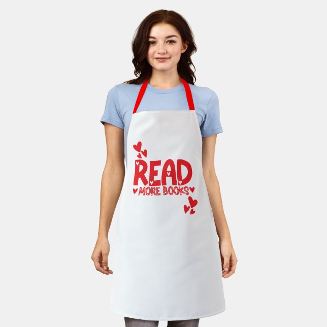 Tablier Amour de la lecture de livres  (Porté)