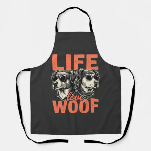 Tablier Amour de la vie Woof Amoureux des chiens