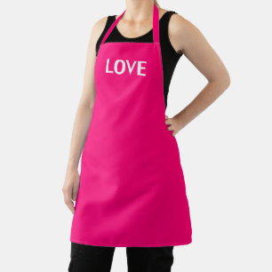 Tablier Amour, fuchsia rose