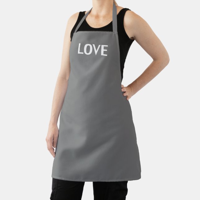 Tablier Amour, gris blanc (Insitu)