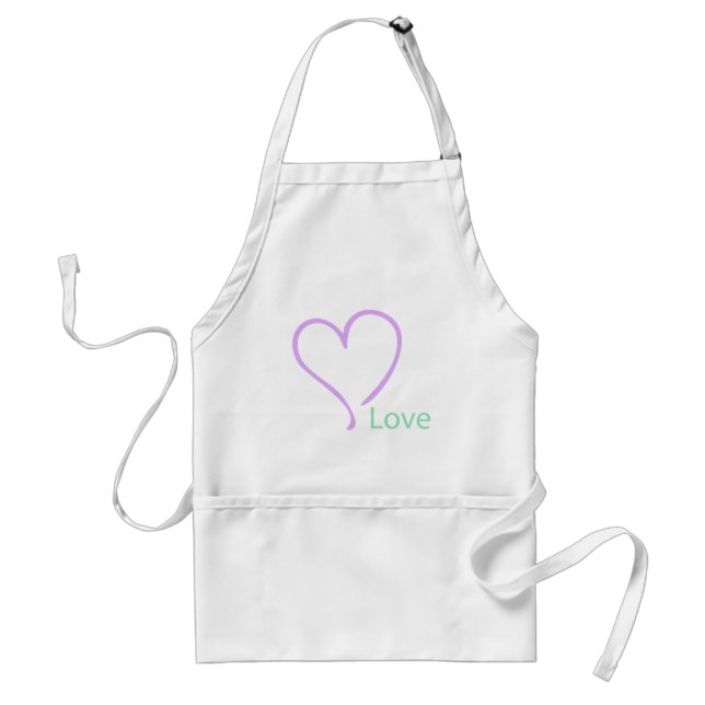 Tablier Amour simple et coeur (Devant)