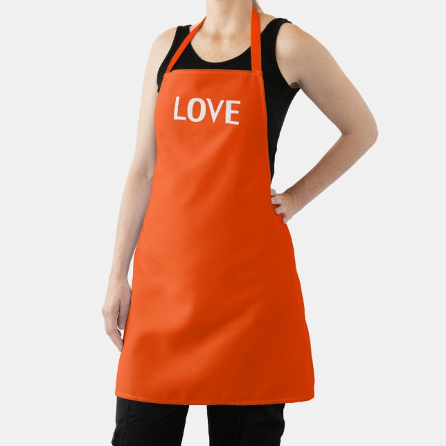 Tablier Amour, tomate rouge lave blanc (Insitu)