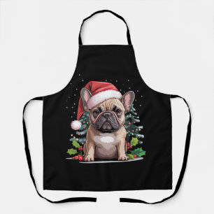 Tablier Amoureux de Bulldog Français Noël Maman Chien Drôl