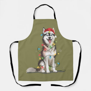 Tablier Amoureux de Husky Noël Sibérien Xmas Maman Chien
