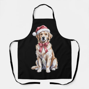 Tablier Amoureux de Retriever doré de Noël Chien Maman