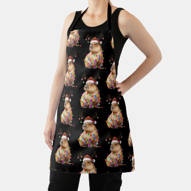 Tablier Amoureux des capybaras Éclairages de Noël Cappy Xm (Insitu)