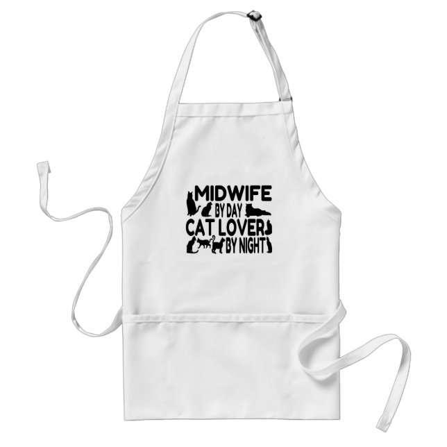 Tablier Amoureux des chats sage-femme (Devant)