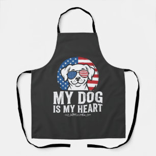 Tablier Amoureux des chiens Mon chien est mon cœur