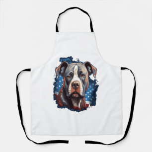 Tablier Amoureux des chiens tout américain pit bull