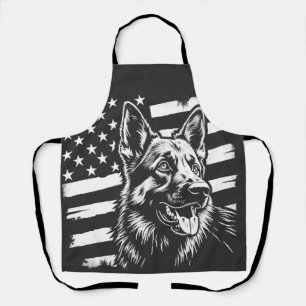 Tablier Amoureux du Berger Allemand Drapeau Américain USA