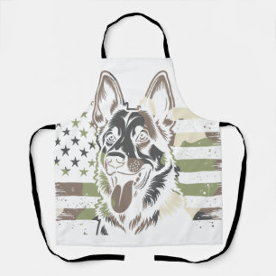 Tablier Amoureux du Berger Allemand Drapeau Américain USA