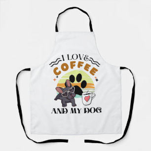 Tablier Amoureux du café - J'aime le café et mon chien