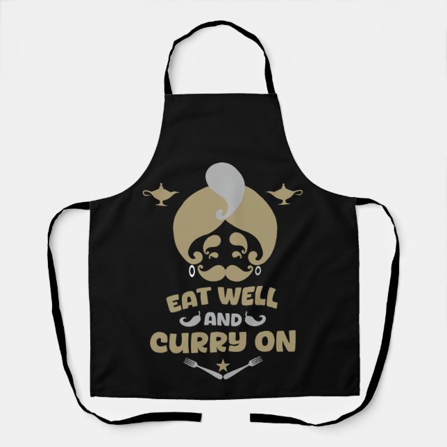 Tablier Amoureux du curry indien (Recto)