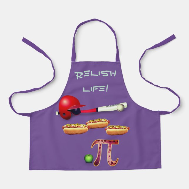 Tablier Amusant Barbeque Baseball Hotdogs Appie Pie Apron (Recto)