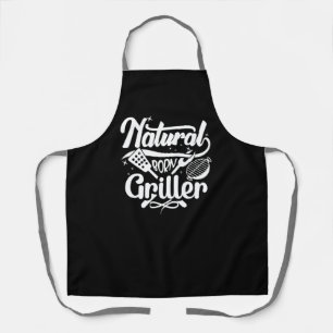 Tablier Amusant BBQ Grillard Naturellement Né