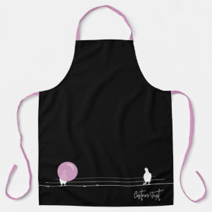 Tablier Amusant Bubblegum Birds on a Wire Black