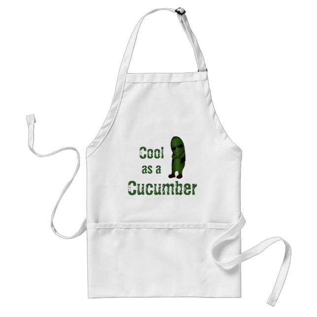 Tablier Amusant Cool Comme Un Concombre (Devant)