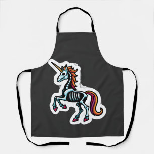 Tablier Amusant Cos de licorne de squelette pour amoureux