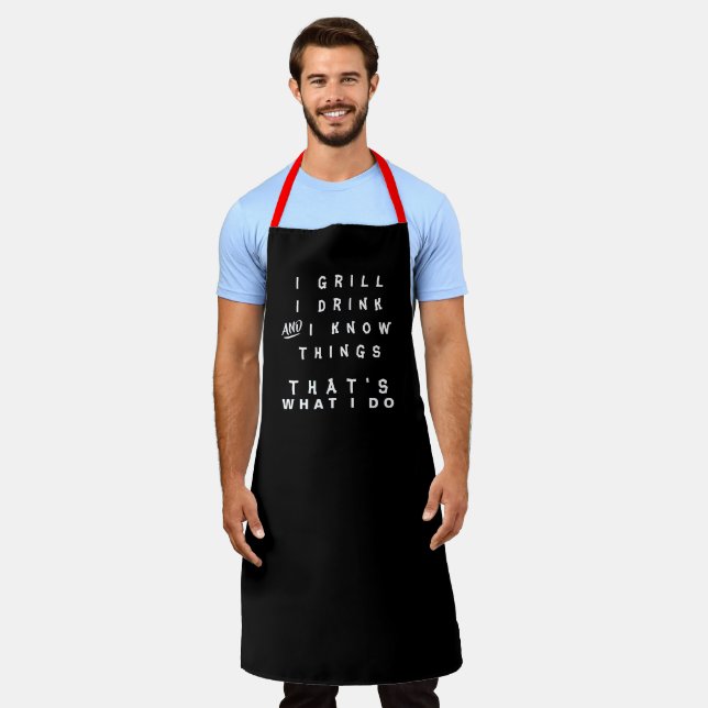 Tablier Amusant Grill Baker's Chef Apron For Men & For Wom (Porté)