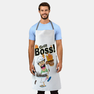Tablier Amusant "Grill Boss" BBQ Apron