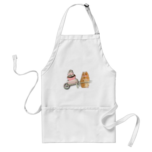 Tablier Amusant Hamster avec cupcake par ORDesigns (Devant)