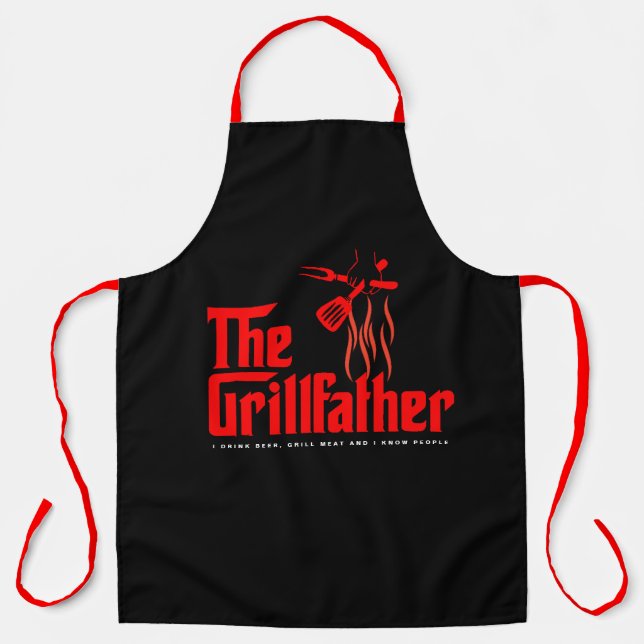 Tablier Amusant Mob Movie Satire Aprons, Père Grill (Recto)
