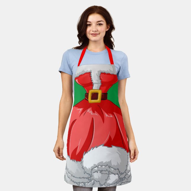 Tablier Amusant Noël  (Porté)