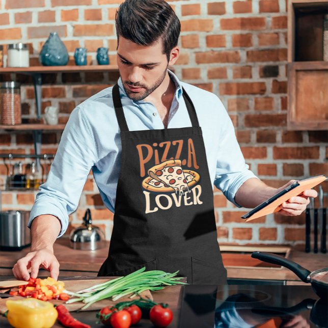 Tablier Amusant Pizza Lover (#pizza lover #zazzlemade #pizza slice #quotesapron, 3funnychef #foodquotes)
