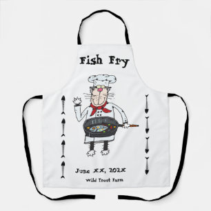 Tablier amusant pour friture de poisson