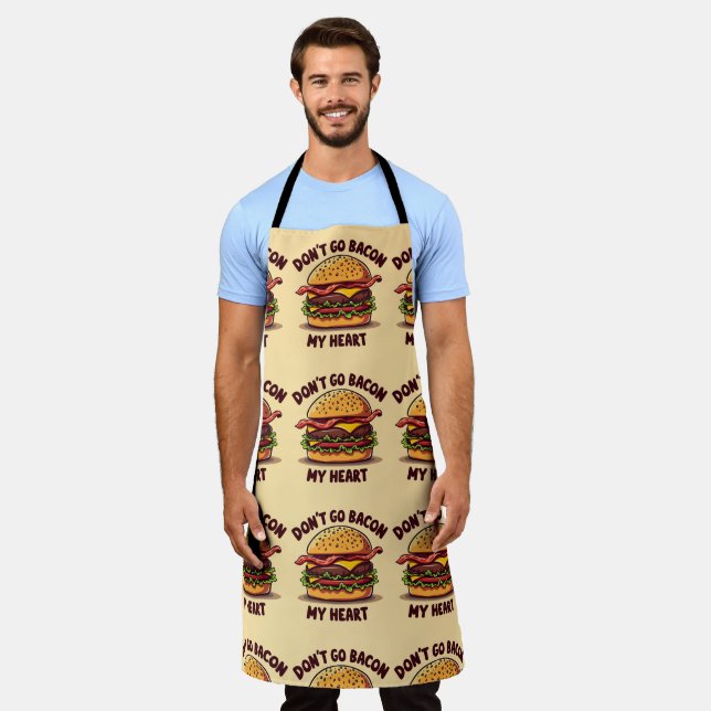 Tablier Amusant Pun Alimentaire Bacon Lover Cheeseburger D (Porté)