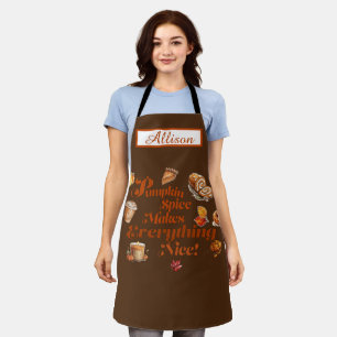 Tablier Amusant "Spice Citrouille Rend Tout Beau" Festif