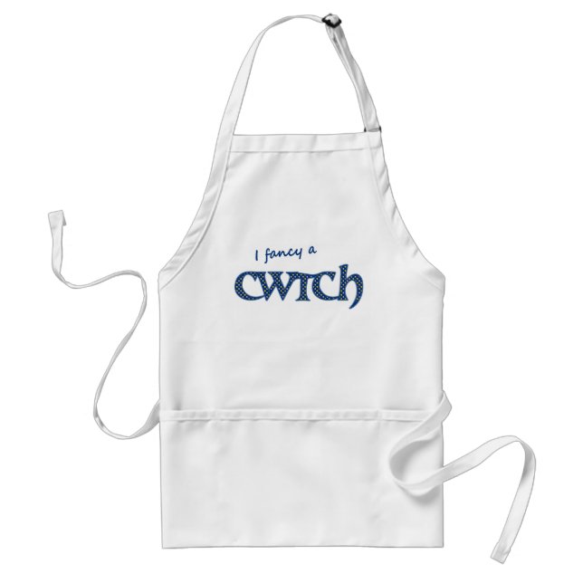 Tablier Amusants Welsh Cwtch Apron, Pois (Devant)