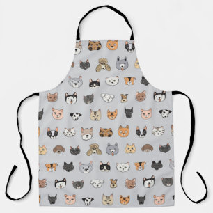 Tablier Amusement animal : Chiens de chats Doodle Mix