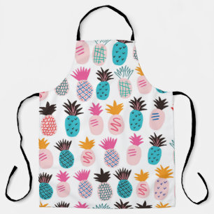 Tablier Ananas abstrait coloré minimaliste et laisser