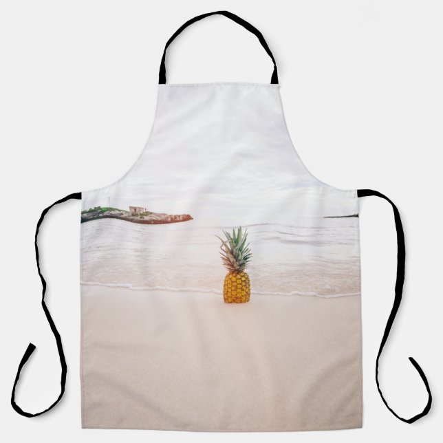 Tablier Ananas sur le sable près de la plage (Recto)